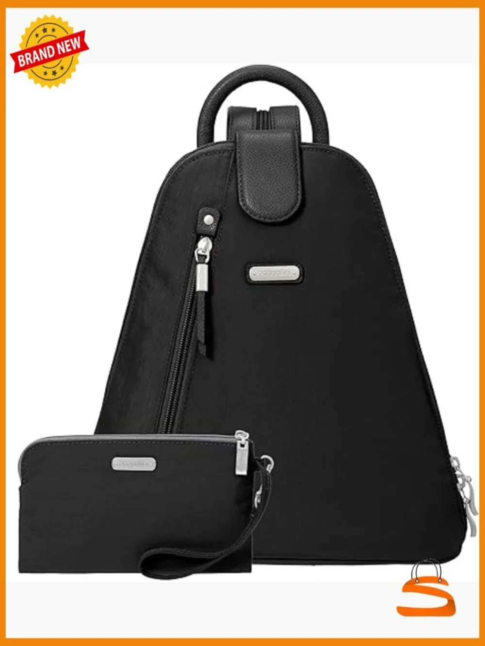 Convertible Backpack Sling Bag RFID Blocking Water Resistant Nylon Travel